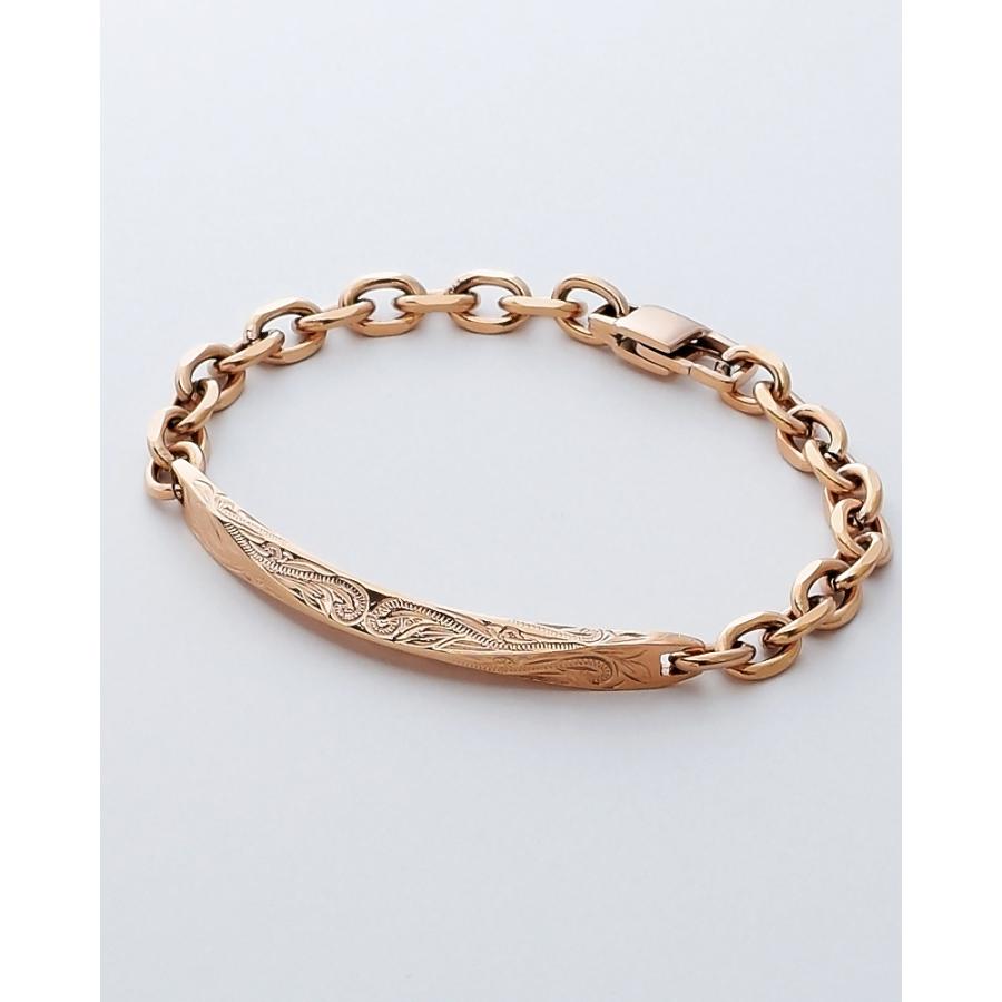 ハワイアンジュエリー ペアブレスレット 刻印 ステンレス 金属