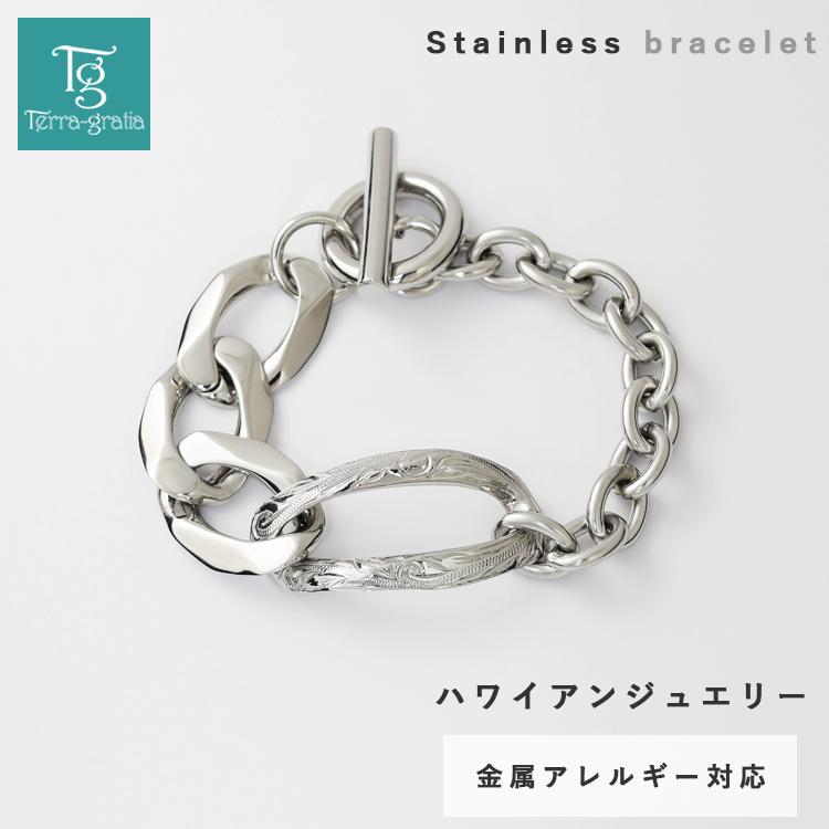 ハワイアンジュエリー ブレスレット メンズ ステンレス 金属アレルギー 