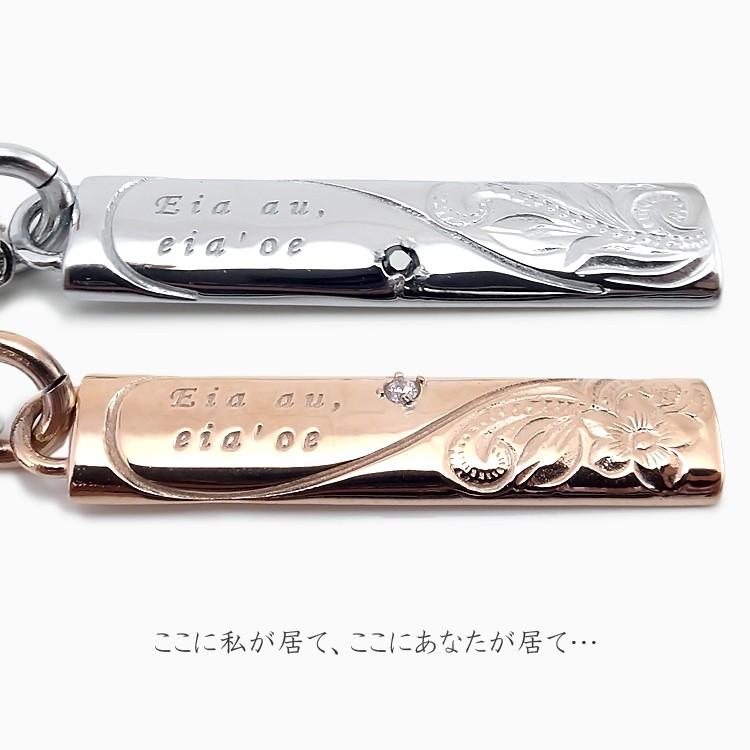 ハワイアンジュエリー ペアネックレス ステンレス 刻印 金属アレルギー対応 キュービックジルコニア 合わせハート 小豆チェーン付き 2本セット 安いの画像