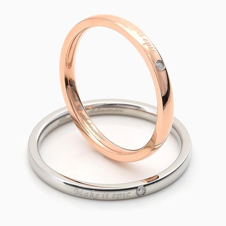 ペアリング 刻印 ステンレス ダイヤモンド 2本セット 安い 大人 シンプル つけっぱなし 細身 甲丸 おしゃれ 指輪 マリッジリング 結婚指輪 Grsd116pair ペアジュエリーテラグラティア 通販 Yahoo ショッピング