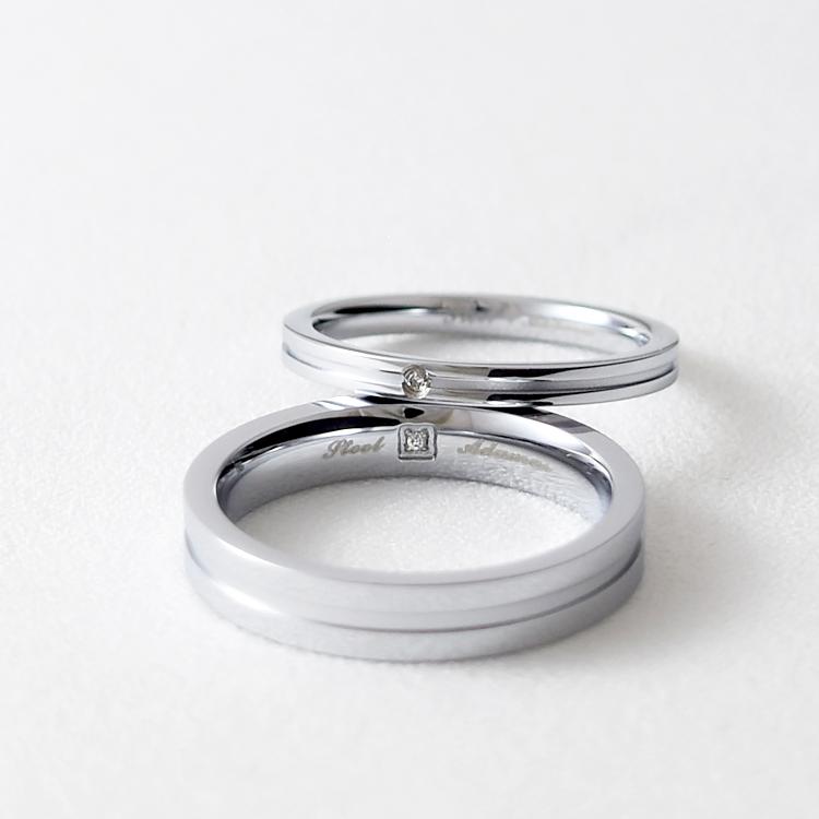 ペアリング 刻印 ステンレス ダイヤモンド 2本セット 安い 金属アレルギー対応 シンプル おしゃれ 指輪 マリッジリング 結婚指輪 サージカルステンレス｜terra-gratia｜08