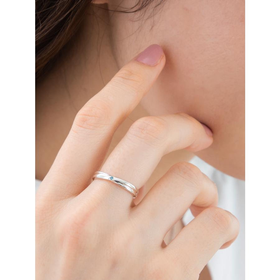 Terraーgratia リング メンズ レディース シルバー 刻印 ブルー 