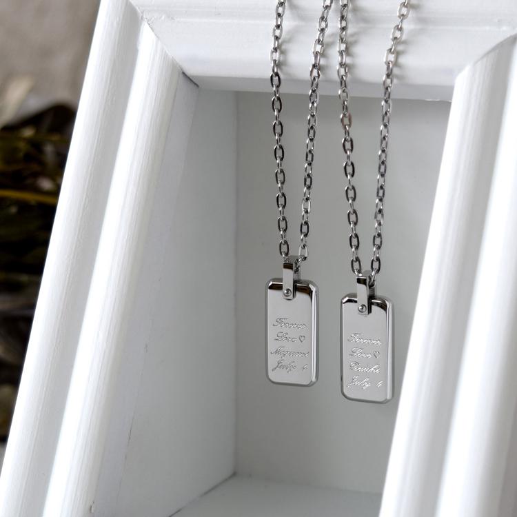 Terraーgratia（テラグラティア） ペアネックレス ステンレス 刻印