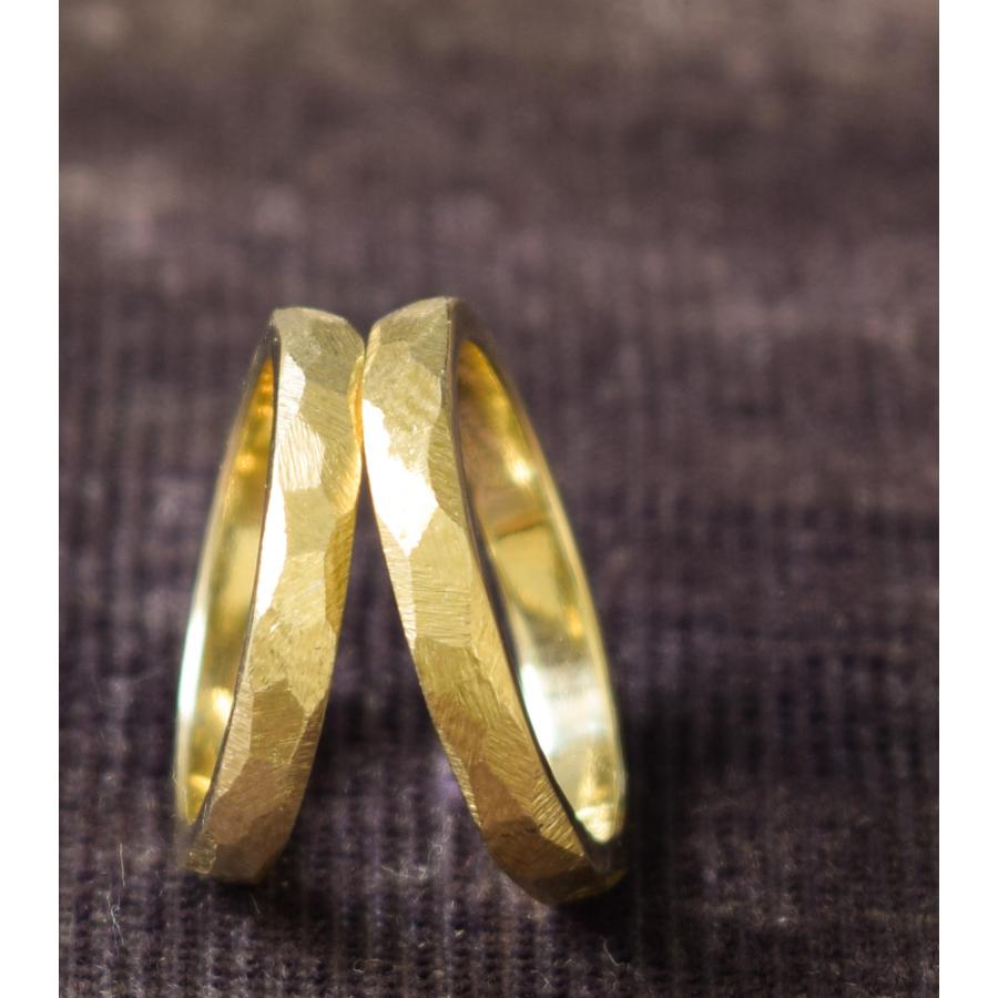【真鍮】スリめのリング(細) ペアリング ハンドメイド オーダー brass ヤスリ目 シンプル 上品 おしゃれ 指輪 brass マモる 手作り 手づくり　ダイヤモンドの画像