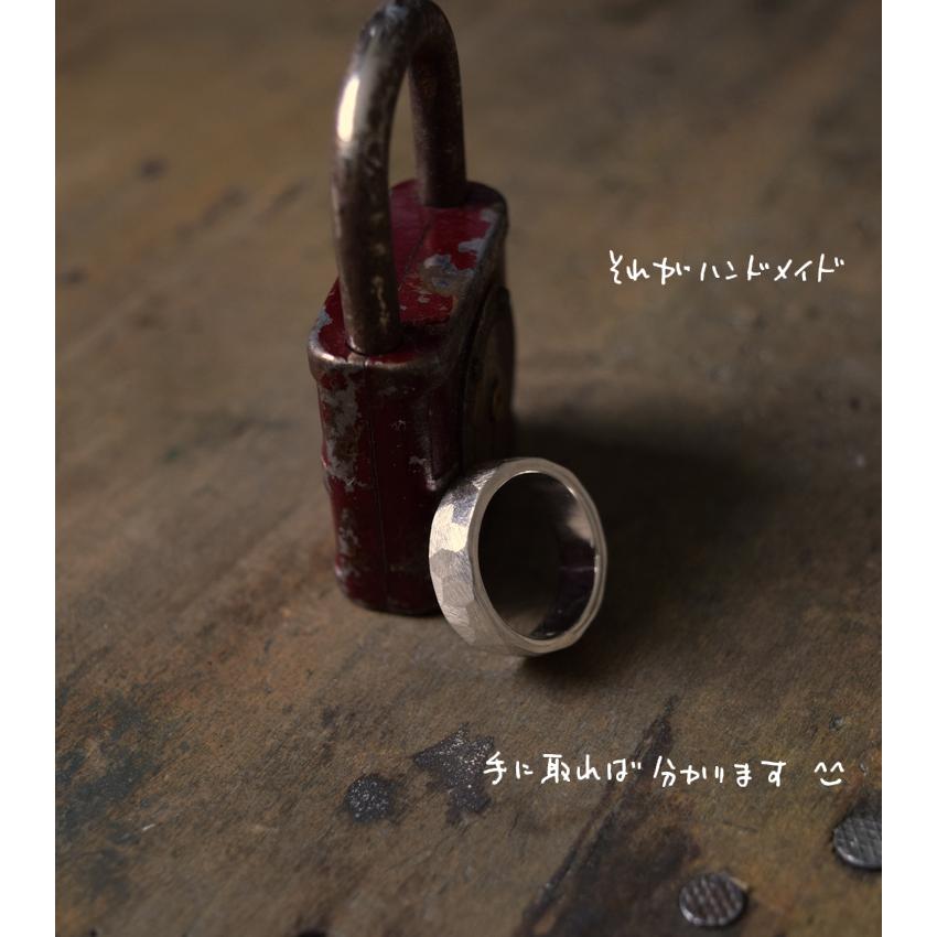 スリめのリング(中) メンズ レディース ハンドメイド オーダー シルバー すり目 シンプル 上品 おしゃれ 指輪 Silver 950 マモる ごつめ ゴツめ 手作り ダイヤの画像