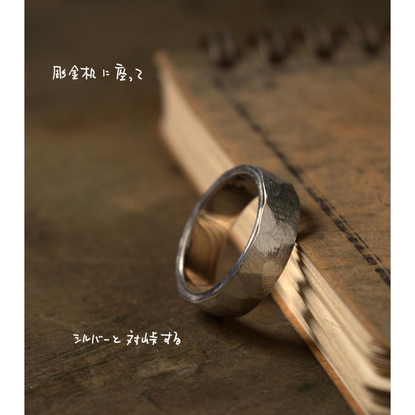 スリめのリング(中) メンズ レディース ハンドメイド オーダー シルバー すり目 シンプル 上品 おしゃれ 指輪 Silver 950 マモる ごつめ ゴツめ 手作り ダイヤの画像