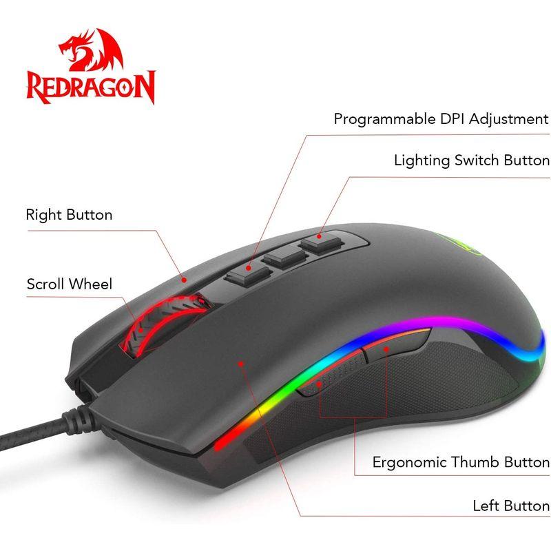 M711 Gaming Mouse, RGB Backlit, 10000DPI Adjustable, Programmable Bu 売り半額 送料無料 12000 DPI Ergonomic Wired Gaming Mouse Optical Sensor Buttons RGB Backlit