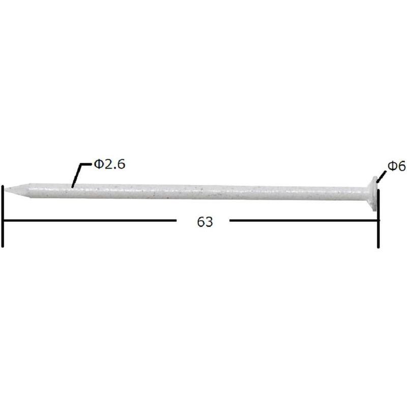 TOEI LIGHT(トーエイライト) ラインテープ釘(4300本) ホワイト焼付 2.6