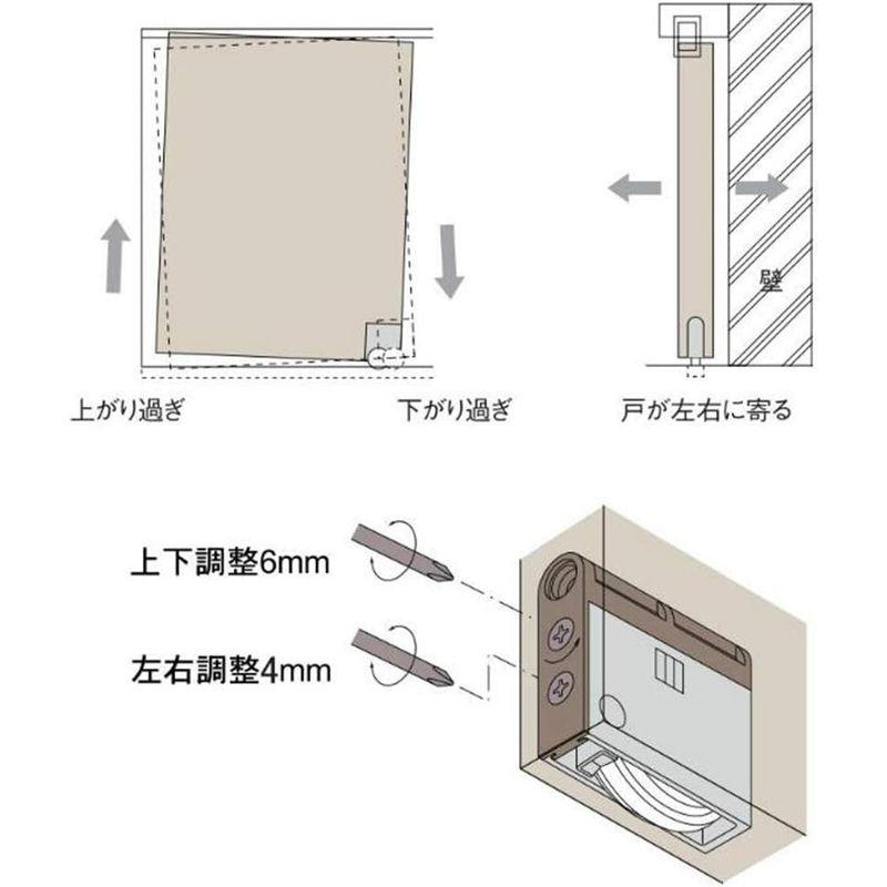 家研販売(Kaken　Hanbai)　調整戸車　SR2-V4　本体:　高さ4.8cm　奥行1.6cm　本体:　本体:　幅4.3cm