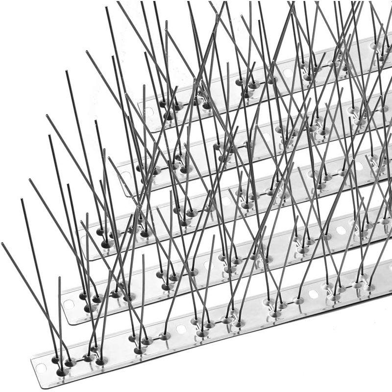 OFFO　鳥・鳩よけ　100%ステンレス製　である　針が密集する　26cm×4個入り（104cm）　取り付けアクセサリが付属　耐候性が　カラ