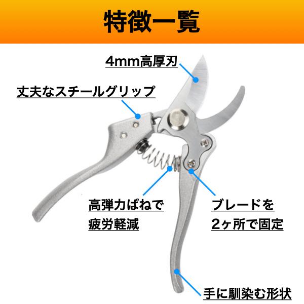 剪定ばさみ バサミ 剪定鋏 はさみ ハサミ 30mm 庭 ガーデン 園芸 枝