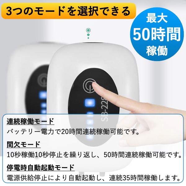 エアーポンプ エアポンプ 水槽 釣り 充電式 USB 電動 小型 4800mAh電池 ポンプ 2口 大容量 持ち運び｜terraceside｜06