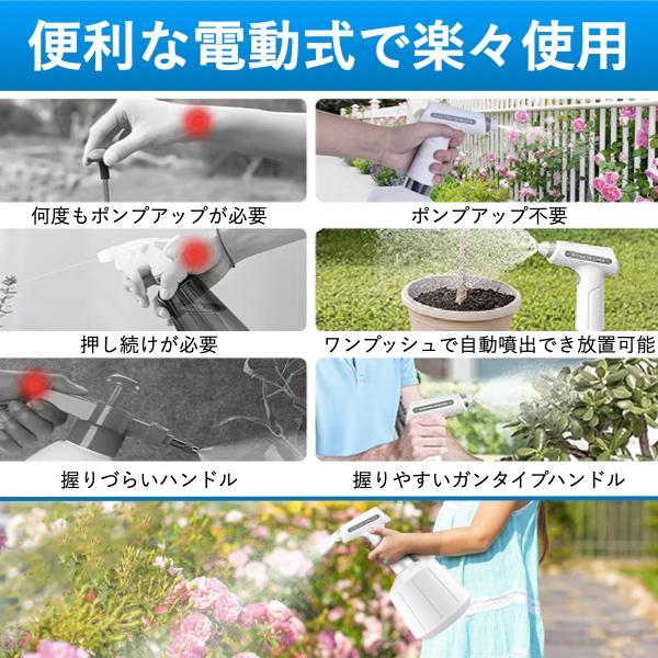 じょうろ 電動式 全自動 霧吹き 細かい 噴霧器 おしゃれ 水やり 容器 便利 家庭用 小型 園芸 USB充電 |  | 01