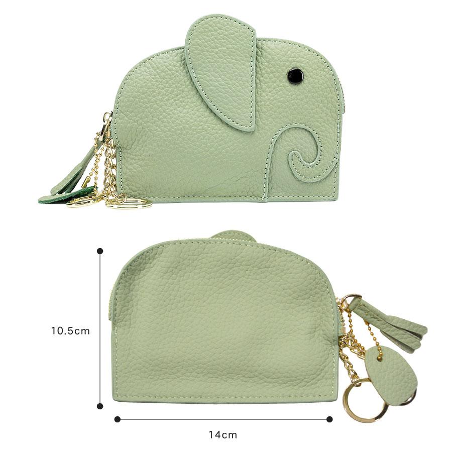 ゾウ 小銭入れ 本革 カードケース コインケース 財布 小物入れ キー