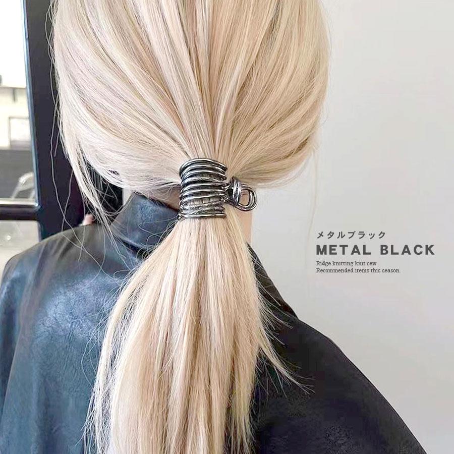 ヘアクリップ メタル ミニ ヘアカフ ハーフアップ シルバー メタル