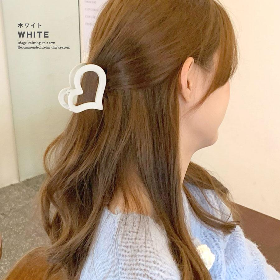 ハート ヘアクリップ バンスクリップ ハート型 レディース ヘア
