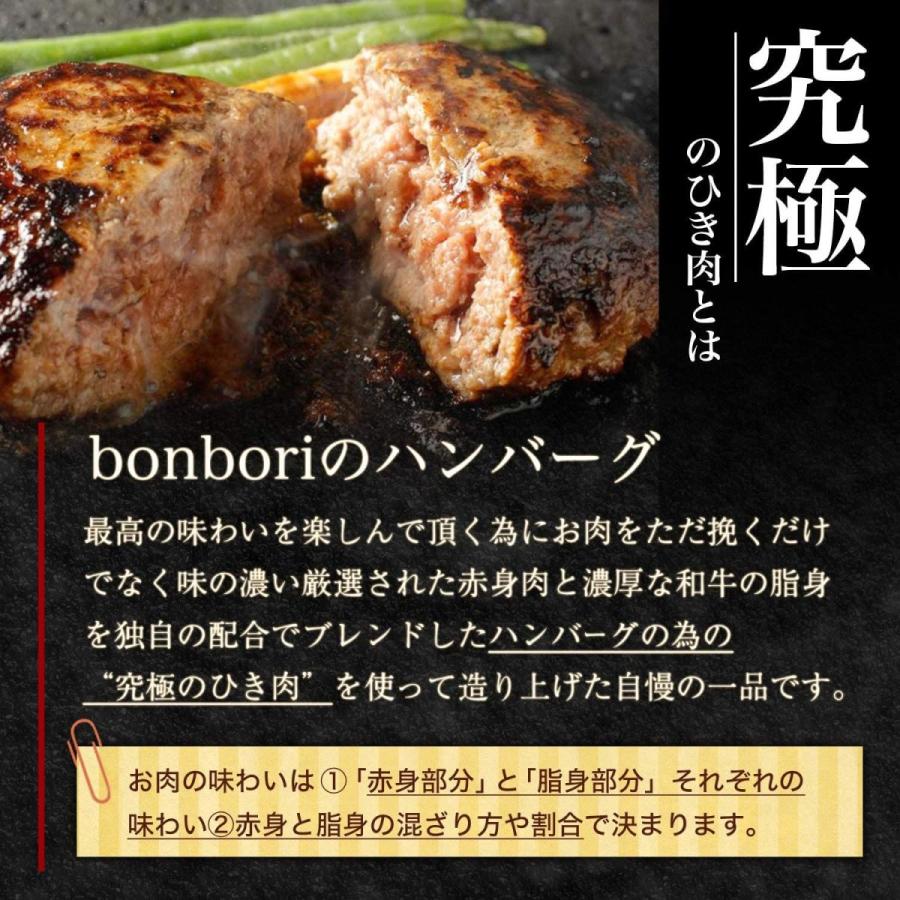 bonbori ( ぼんぼり ) 究極のひき肉で作る 牛100% ハンバーグ 200g (4個入り(ソース付き))|terramono|02