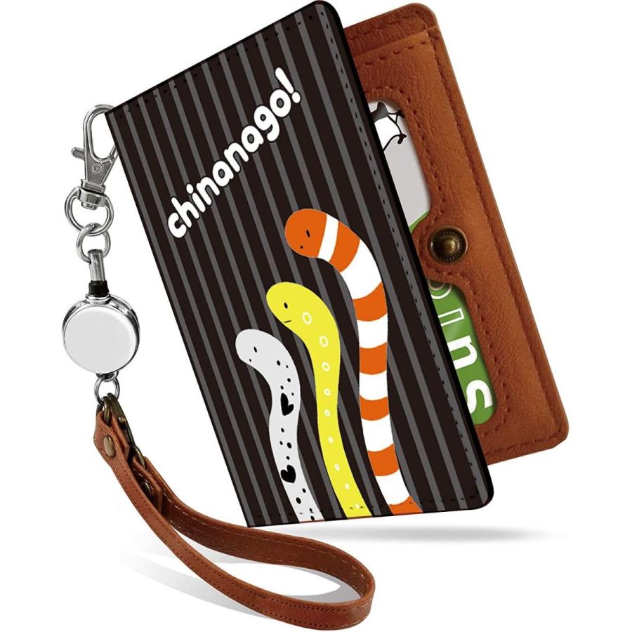 パスケース 定期入れ リール付き かわいい チンアナゴ 黒 イラスト 二つ折り 中がみえない おしゃれ レディース 水族館 魚 黒 チンアナ Terramonostore 通販 Yahoo ショッピング