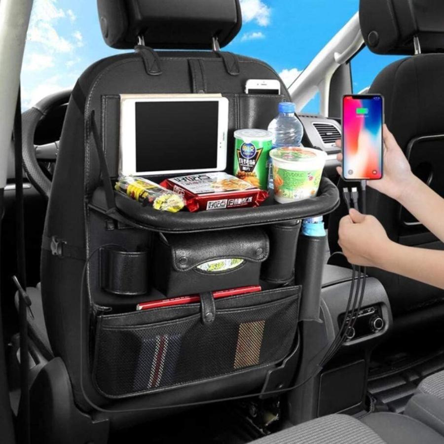 高級puレザー素材 車用収納ポケット シートバックポケット 車用収納ポケット Zukida 折り畳式 後部 防水防汚 多機能 耐久性 大容量 カバー ケース 17人気の Themtransit Com