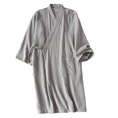 Slmjmy ガーゼパジャマ メンズ ガーゼ 寝巻きルームウェア ワンピース 前開き 長袖 綿100 お寝巻 ねまき コットン 甚平 吸汗 008 Terramonostore 通販 Yahoo ショッピング
