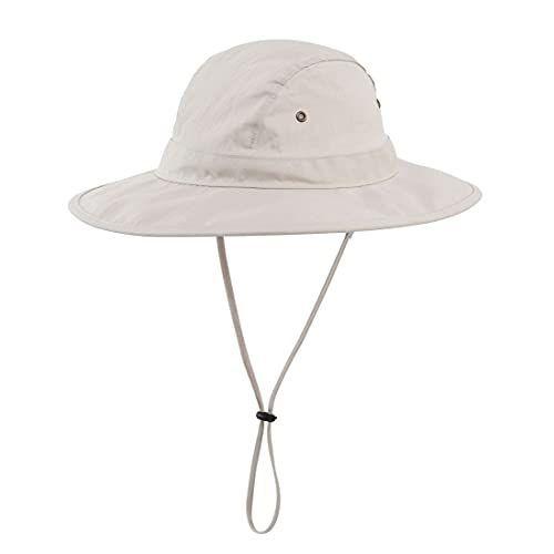 Connectyle アウトドア メンズ 夏 UPF 50+ サファリハット 大きいサイズ UVカット ベージュ 買い誠実 ハット 流行 帽子 釣り つば広