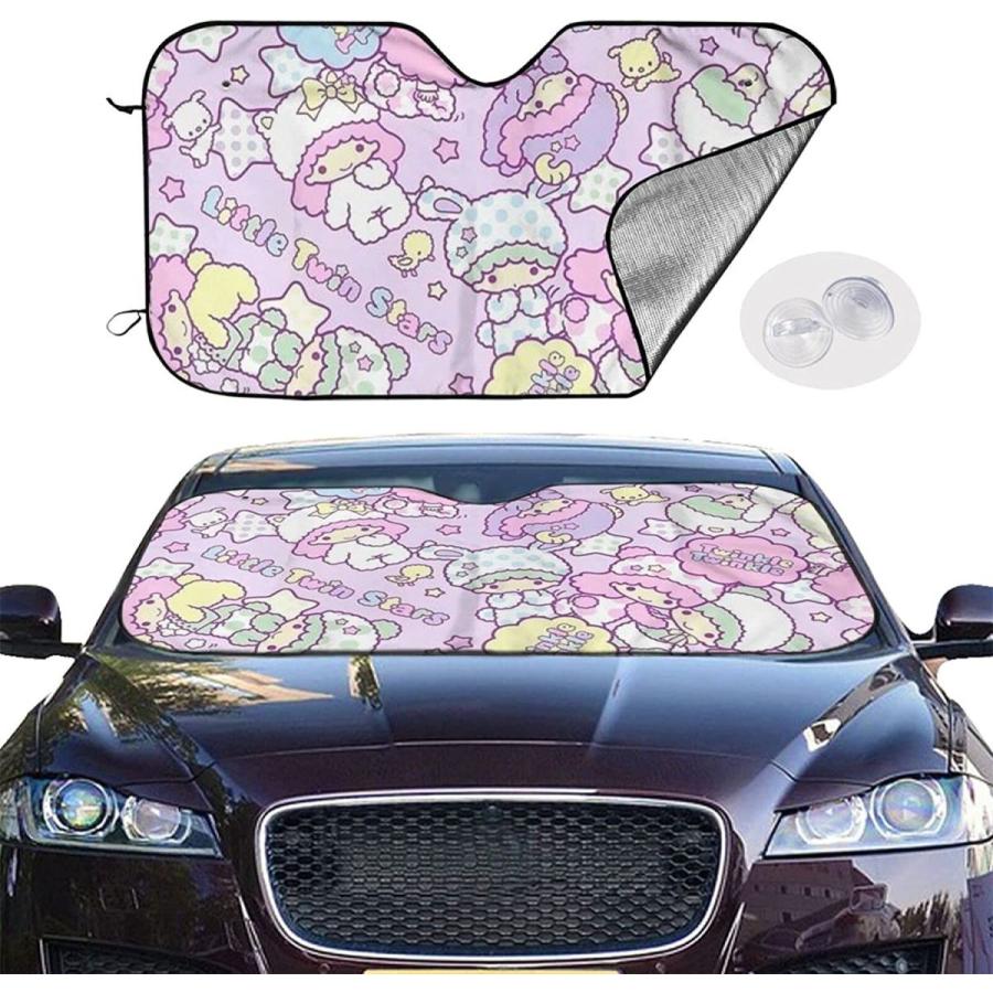 最高級 リトルツインスターズ キキララ サンシェード 車 フロントサンシェード 日除け 軽自動車 吸盤 Uvカットキャラクター Danesi アニメ Aynaelda Com