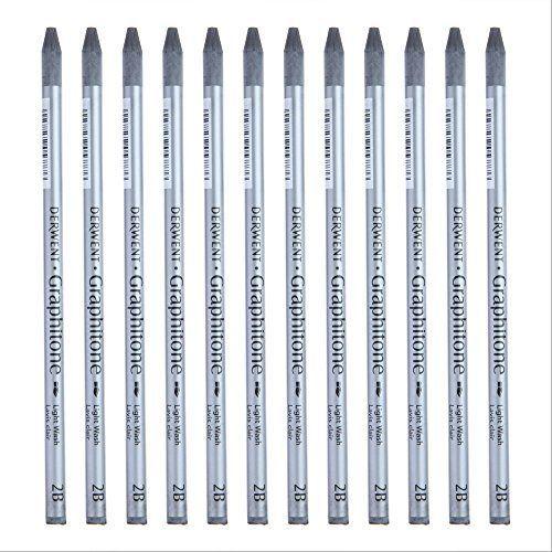 超爆安  ウォーターソリュブル ダーウェント グラフィトーン 34301 ケース12本 ウォッシュ ライト 2B 色鉛筆