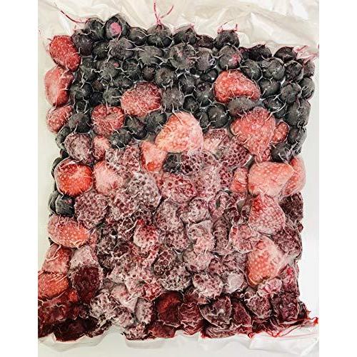 冷凍スリーベリーフルーツ（いちご、ブルーベリー、ラズベリー）２kg (1000g×2）いちご（メキシコ）ブルーベリ｜terramono｜02