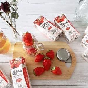 テレビで紹介され評判 新製品 ストレート美酢 ミチョ 美酢いちご ジャスミン0ml X24パック 保存料 甘味料無添加 飲むお酢