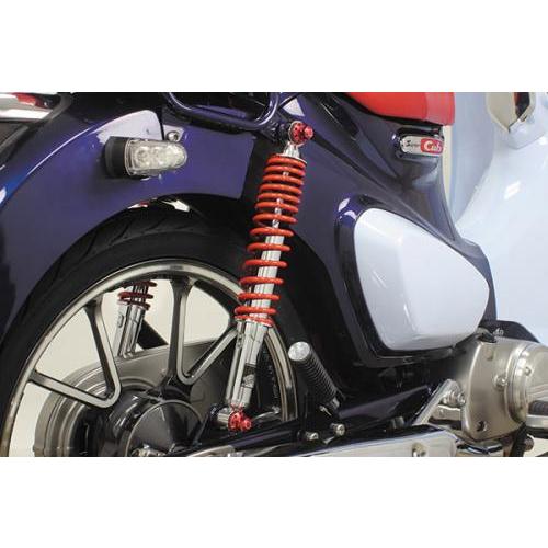スペシャルパーツ武川 SP武川 スーパーカブC125 JA48/JA58/JA71用 リアショックアブソーバー レッド塗装 2本セット 06-04-0173の画像