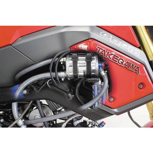 グロムjc75武川クラッチカバー、オイルクーラー、ビックスロットル