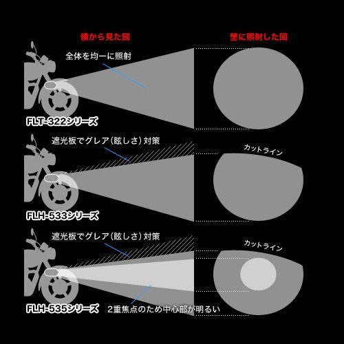 PROTEC（プロテック） バイク用LEDドライビングライト FLH-535 （REV