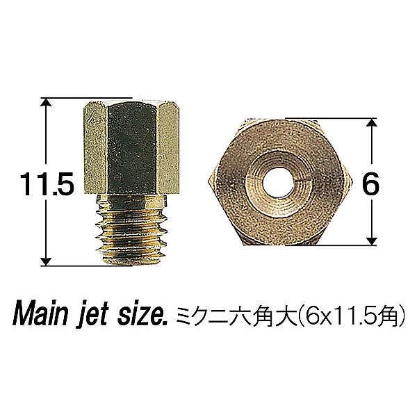 シフトアップ SHIFTUP メインジェットセット MIKUNI ミクニ 六角大
