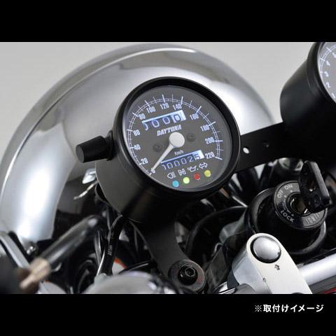 デイトナ(Daytona) 機械式 スピードメーター ブラックLED φ60 DAYTONA（デイトナ） インジケーター付き 機械式スピードメーター φ60