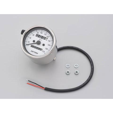 DAYTONA（デイトナ） 機械式スピードメーター φ60 220km/h ホワイトLED