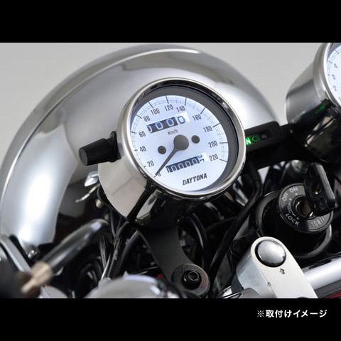 DAYTONA（デイトナ） 機械式スピードメーター φ60 220km/h ホワイトLED