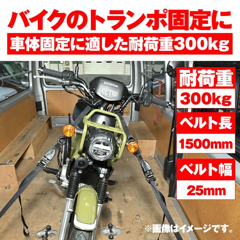 DAYTONA（デイトナ） タイダウンベルト 1500mm ラチェット / ブラック