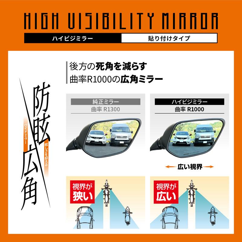 DAYTONA 高視認性ミラー 2個セット DAYTONA（デイトナ） DAYTONA HIGH VISIBILITY MIRROR ハイビジ貼り