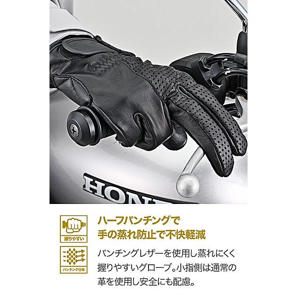 デイトナ DAYTONA DG-038 ピケ縫いパンチンググローブ ブラック Lサイズ 65791_5