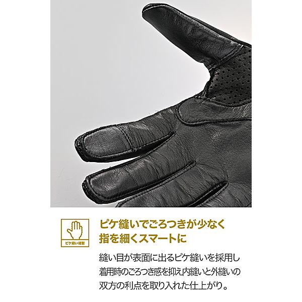 デイトナ DAYTONA DG-038 ピケ縫いパンチンググローブ ブラック Lサイズ 65791_7