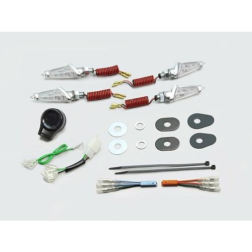 ハリケーン HURRICANE グロム GROM（13-15 JC61-1300000迄）用 LEDダガーウインカーKit メッキ クリアレンズ HA5231MC