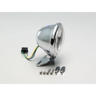 ハリケーン HURRICANE シャドウスラッシャー、ドラッグスター等用 4.5マルチリフレクターヘッドライトkit クリアーレンズ HA5601CR-01