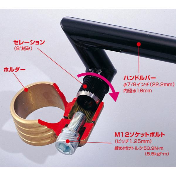 ハリケーン HURRICANE GB500TT / CBR400F / GB400TT等用 セパレートハンドル TYPE I ブラック HS3506B-01｜terranet｜02