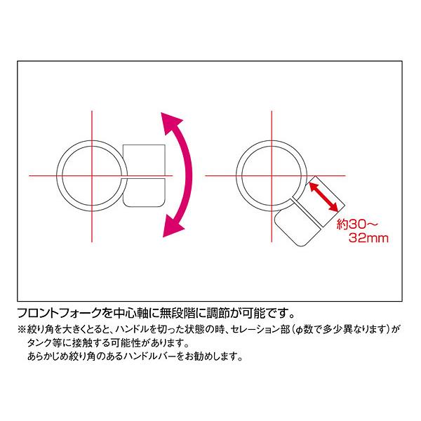 ハリケーン HURRICANE セパハン用 セパレートハンドル用 ホルダー左/右set ホルダー内径φ36×25mm ブラック HS3600B｜terranet｜03