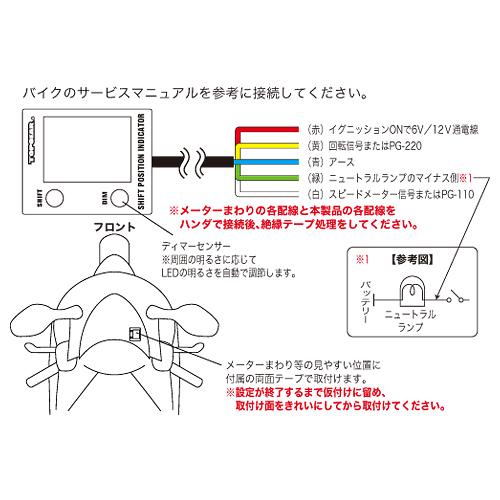 即納 プロテック SPI-110mini 12Vミニバイク用 シフトポジションインジケーター（シフトインジケーター） 11018 ※汎用タイプ｜terranet｜02