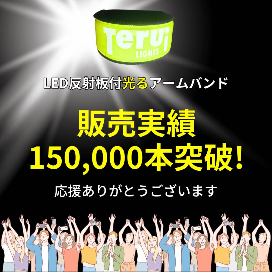 TERUI Lights ランニング ライト LED 腕 アームバンド 反射板 光る 2本