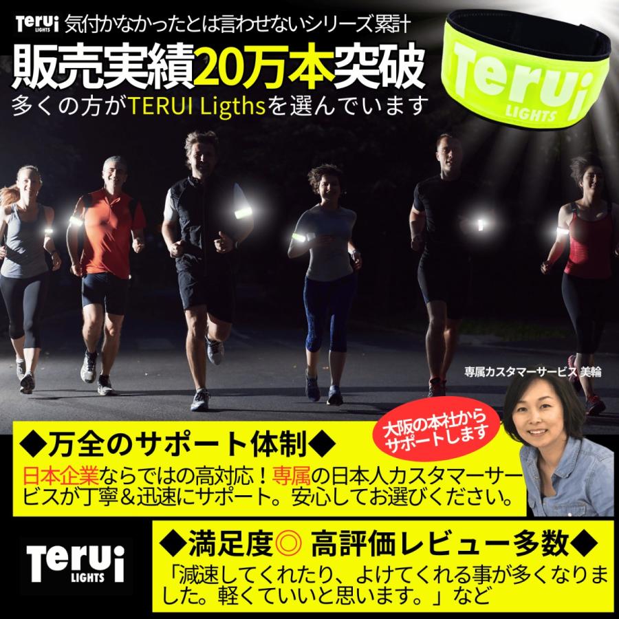 TERUI Lights ランニング ライト LED 腕 アームバンド 反射板 光る 5本