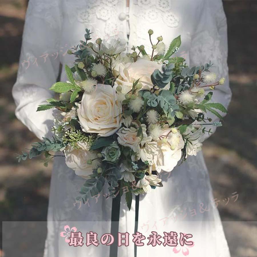 ブーケ 結婚式 造花 おしゃれ ウエディング インテリア 花嫁 花束 ブーケ 二次会 ウエディング用 リストブーケ 別売り 婚約 可愛い 上品 Hnym02 ヴィアッジョ テッラヤフー店 通販 Yahoo ショッピング