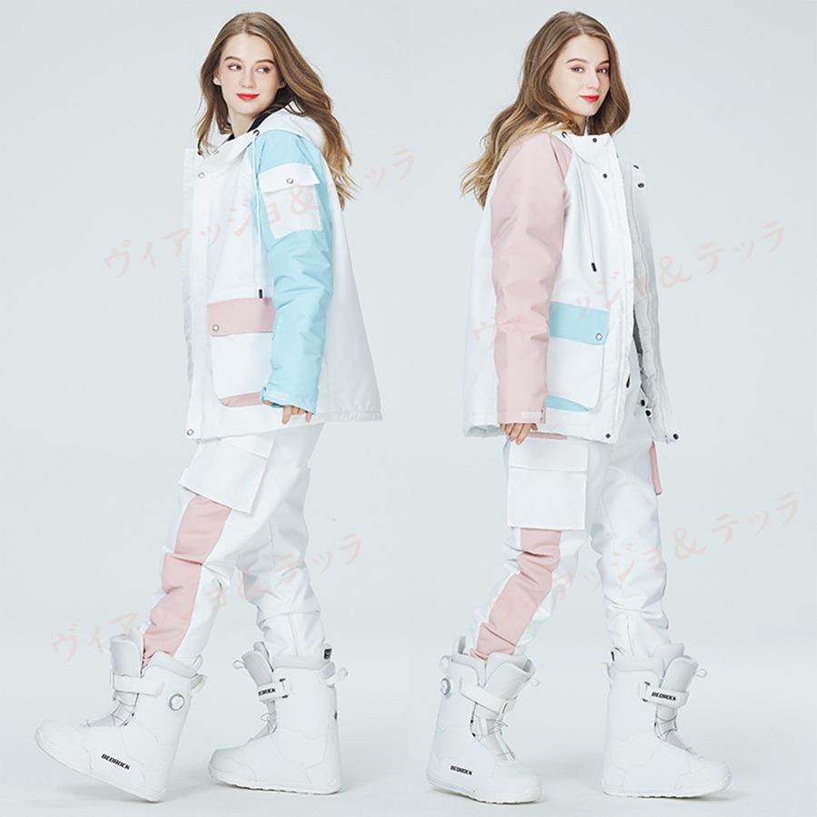 人気の製品 スキーウェア レディース 上下セット 40代 上下 おしゃれ S スノーボード ウェア 女性用 ピンク 安い 防風 防水 透湿 ジャケット 雪遊び Wantannas Go Id