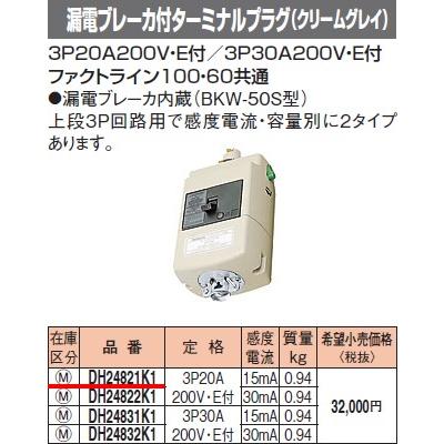 パナソニック ファクトライン100・60共通漏電ブレーカー付ターミナル